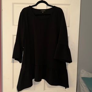 Black ruffle top